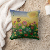 抽象芸術ポピーフィールド枕 クッション (ブランケット)