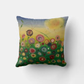 抽象芸術ポピーフィールド枕 クッション (裏面)