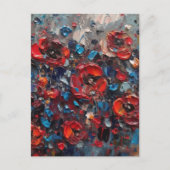 抽象芸術ポピー絵画ズのはがき ポストカード (正面)