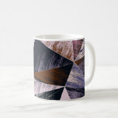 抽象芸術ポリゴンパターン、カラフル三角形。 コーヒーマグカップ (正面右)