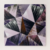 抽象芸術ポリゴンパターン、カラフル三角形。 ジグソーパズル (横)