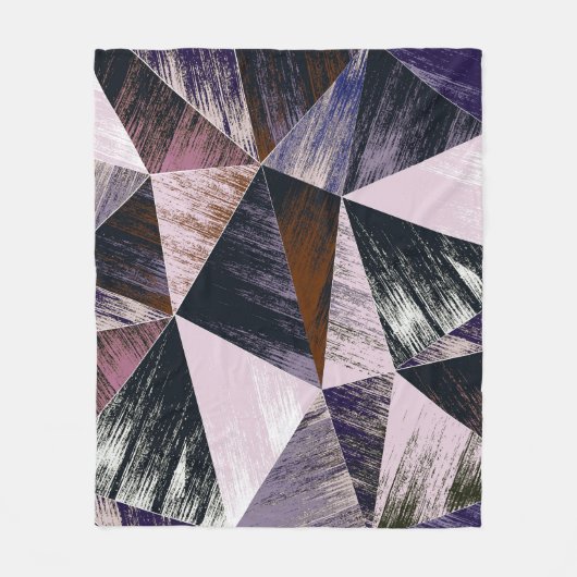 抽象芸術ポリゴンパターン、カラフル三角形。 フリースブランケット (正面)