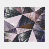 抽象芸術ポリゴンパターン、カラフル三角形。 フリースブランケット (正面(横))