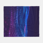 抽象芸術ポリゴン宇宙低ポリゴン暗色背景  フリースブランケット (正面(横))