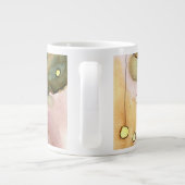 抽象芸術ポートレートと女かわいらし性 ジャンボコーヒーマグカップ (裏面)