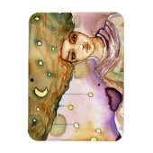 抽象芸術ポートレートと女かわいらし性 マグネット (縦)