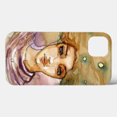 抽象芸術ポートレートと女かわいらし性 Case-Mate iPhoneケース (裏面 (横))