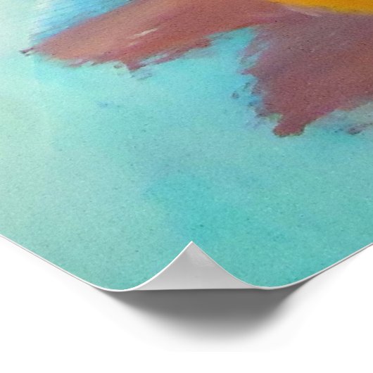 抽象芸術ポートレートの女絵画性 – アートプリント ポスター (角)