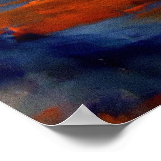 抽象芸術ポートレートの女絵画性 – アートプリント ポスター (角)