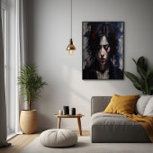 抽象芸術ポートレートアコンテンポラリーート ポスター