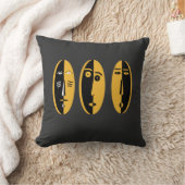 抽象芸術ポートレートマスクデザイン クッション (ブランケット)