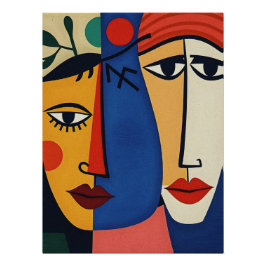 抽象芸術ポートレート芸術 ポスター