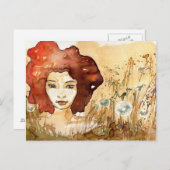抽象芸術ポートレート3 ポストカード (正面/裏面)