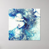 抽象芸術ポートレート キャンバスプリント (正面)