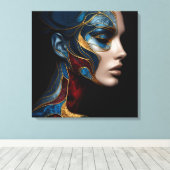 抽象芸術ポートレート キャンバスプリント (インサイチュ (ウッドフロア))