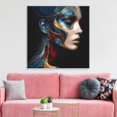 抽象芸術ポートレート キャンバスプリント (インサイチュ (リビング))