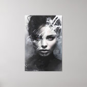 抽象芸術ポートレート キャンバスプリント (正面)