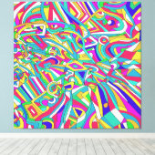 抽象芸術ポートレート キャンバスプリント (インサイチュ (ウッドフロア))