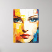 抽象芸術ポートレート キャンバスプリント (正面)