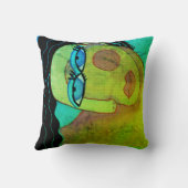 抽象芸術ポートレート クッション (裏面)