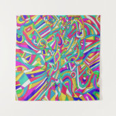 抽象芸術ポートレート タペストリー (正面(横))