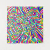 抽象芸術ポートレート タペストリー (正面)