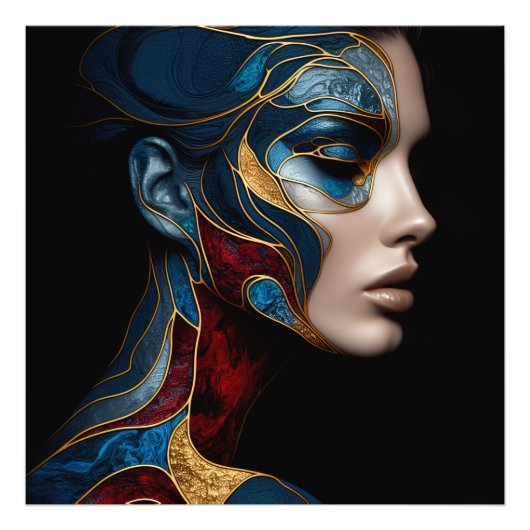 抽象芸術ポートレート フォトプリント            (正面)