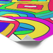 抽象芸術ポートレート ポスター (角)