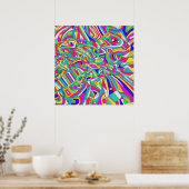 抽象芸術ポートレート ポスター (キッチン)