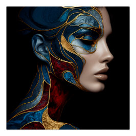 抽象芸術ポートレート ポスター