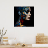 抽象芸術ポートレート ポスター (キッチン)