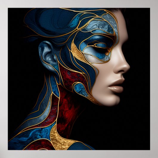 抽象芸術ポートレート ポスター (正面)