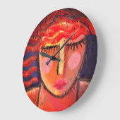 抽象芸術ポートレート ラージ壁時計 (傾斜)