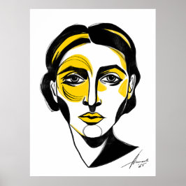 抽象芸術ポートレート#1 ポスター