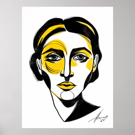 抽象芸術ポートレート#1 ポスター (正面)