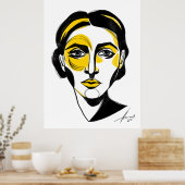 抽象芸術ポートレート#1 ポスター (キッチン)