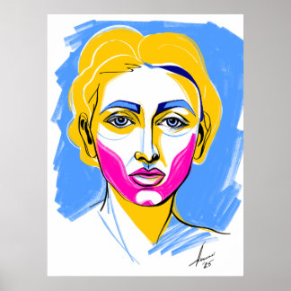 抽象芸術ポートレート#2 ポスター