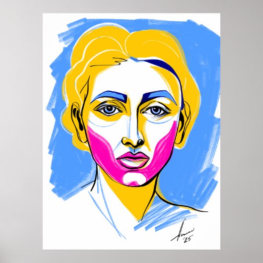 抽象芸術ポートレート#2 ポスター (正面)