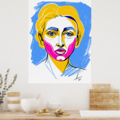 抽象芸術ポートレート#2 ポスター (キッチン)