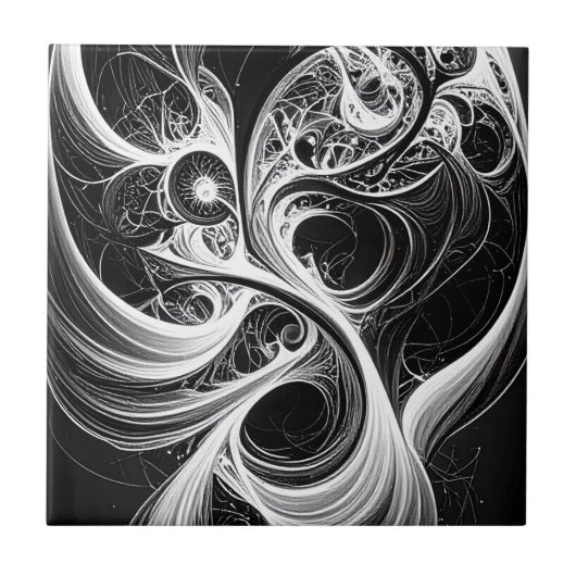 抽象芸術マインドネットワークアートセラミックタイル タイル (正面)