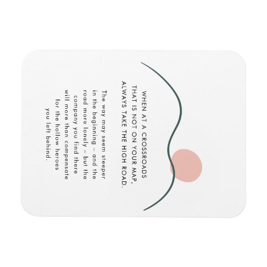 抽象芸術マウンテンサンテイクザハイロード引用文 マグネット (横)