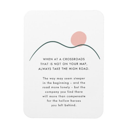 抽象芸術マウンテンサンテイクザハイロード引用文 マグネット (縦)