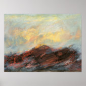 抽象芸術マウンテンランドスケー絵画トアート ポスター (正面)