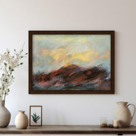 抽象芸術マウンテンランドスケー絵画トアート ポスター