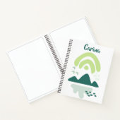 抽象芸術マウンテンレイクシーンスケッチブック ノートブック (内部)