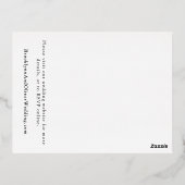 抽象芸術マウンテン金ゴールドオンホワイトウェディングRSVP 箔招待状ポストカード (裏面)