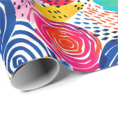 抽象芸術マクシマカラフルリスト ラッピングペーパー (ロールコーナー)