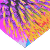 抽象芸術マクロのホットピンクとイエローコンフロアー ショートテーブルランナー (コーナー)