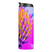 抽象芸術マクロのホットピンクとイエローコンフロアー タンブラー (回転右)