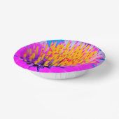 抽象芸術マクロのホットピンクとイエローコンフロアー ペーパーボウル (傾斜あり)